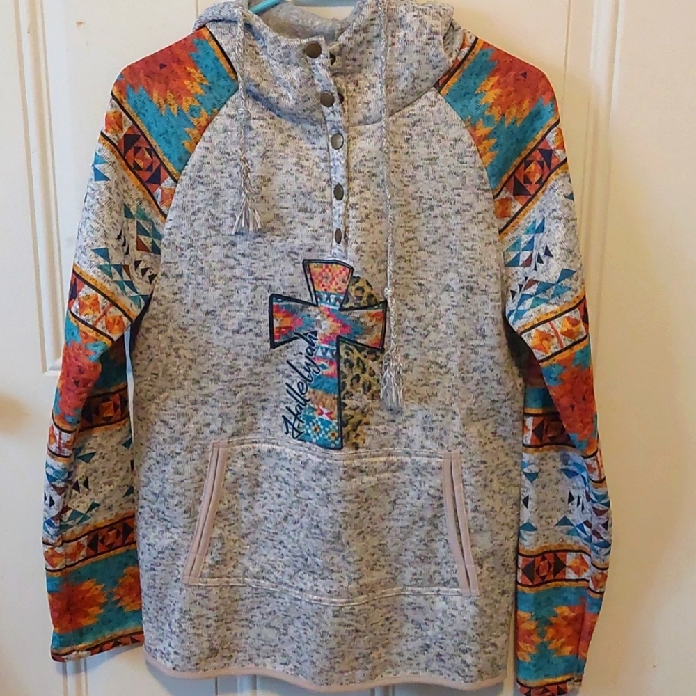 Hooded sweatshirt sz M Grey